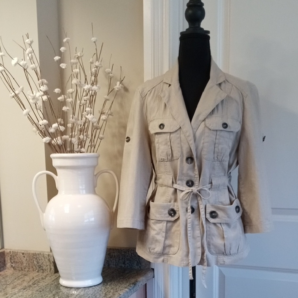 Sere Nade Light Beige Linen Blend Jacket